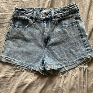PacSun Light Blue Frayed Hem Jean Shorts
